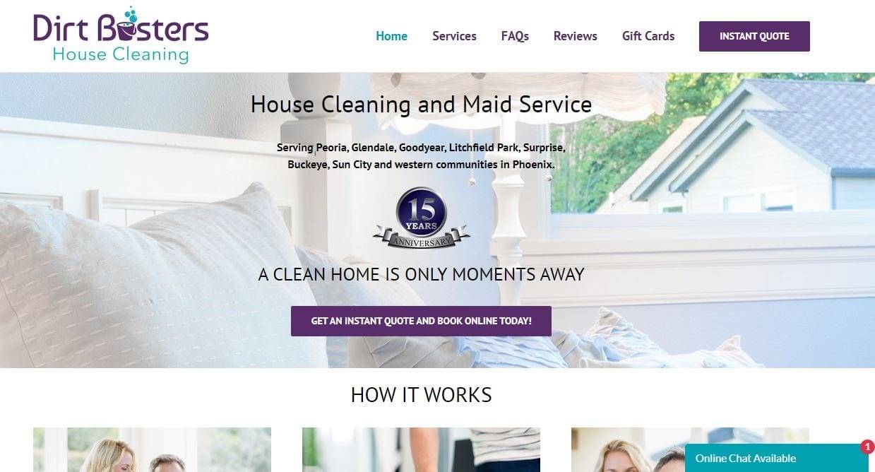 Wordpress Website Design for House Cleaning Businesses
