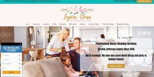 Website Design for House Cleaning Services