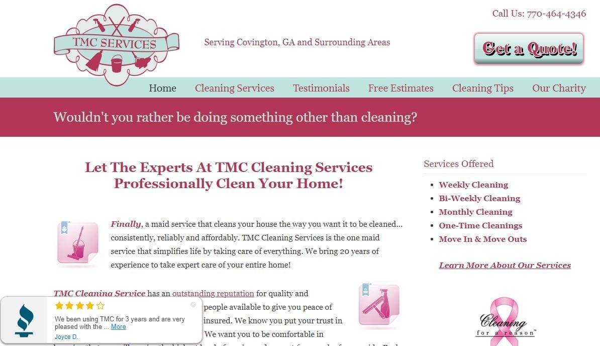Website Design for Cleaning Services