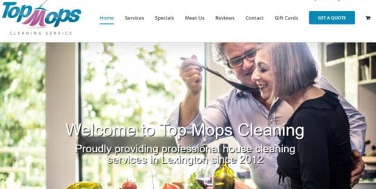 Website Design for Top Mops Cleaning Service
