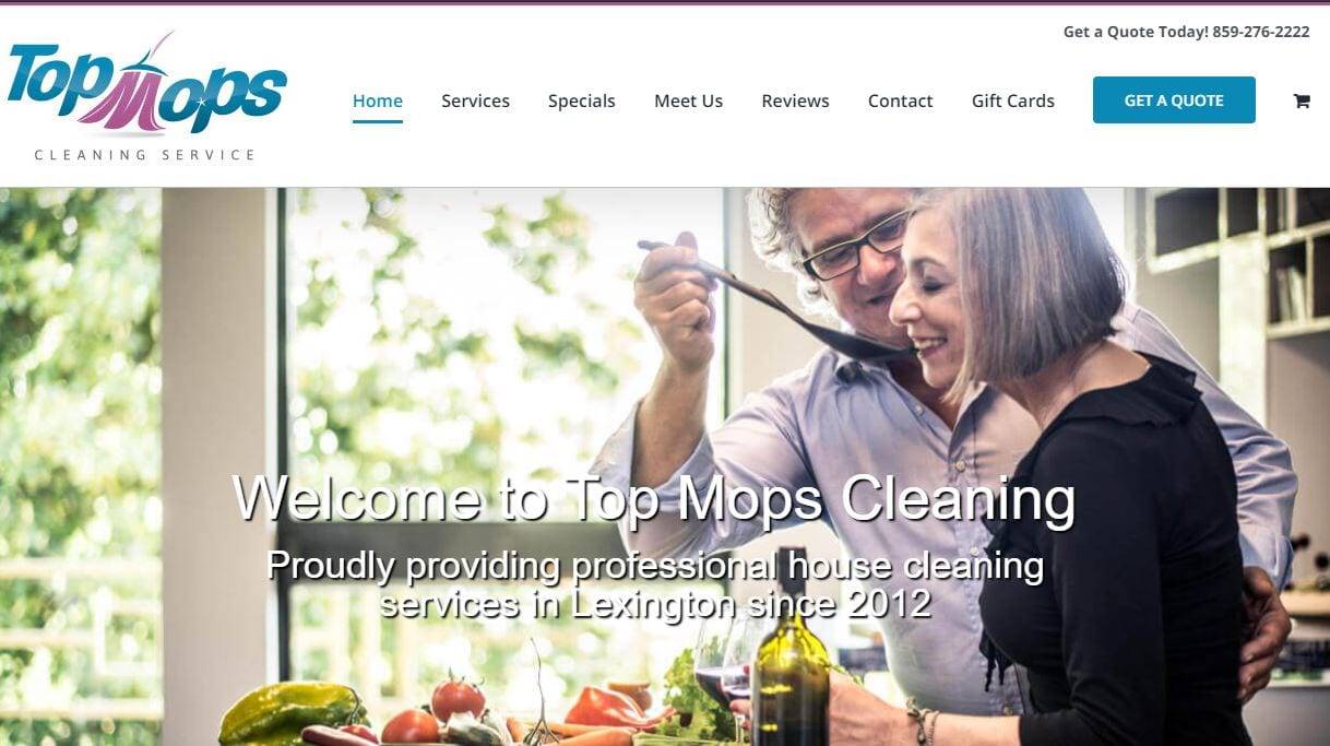 Website Design for Top Mops Cleaning Service