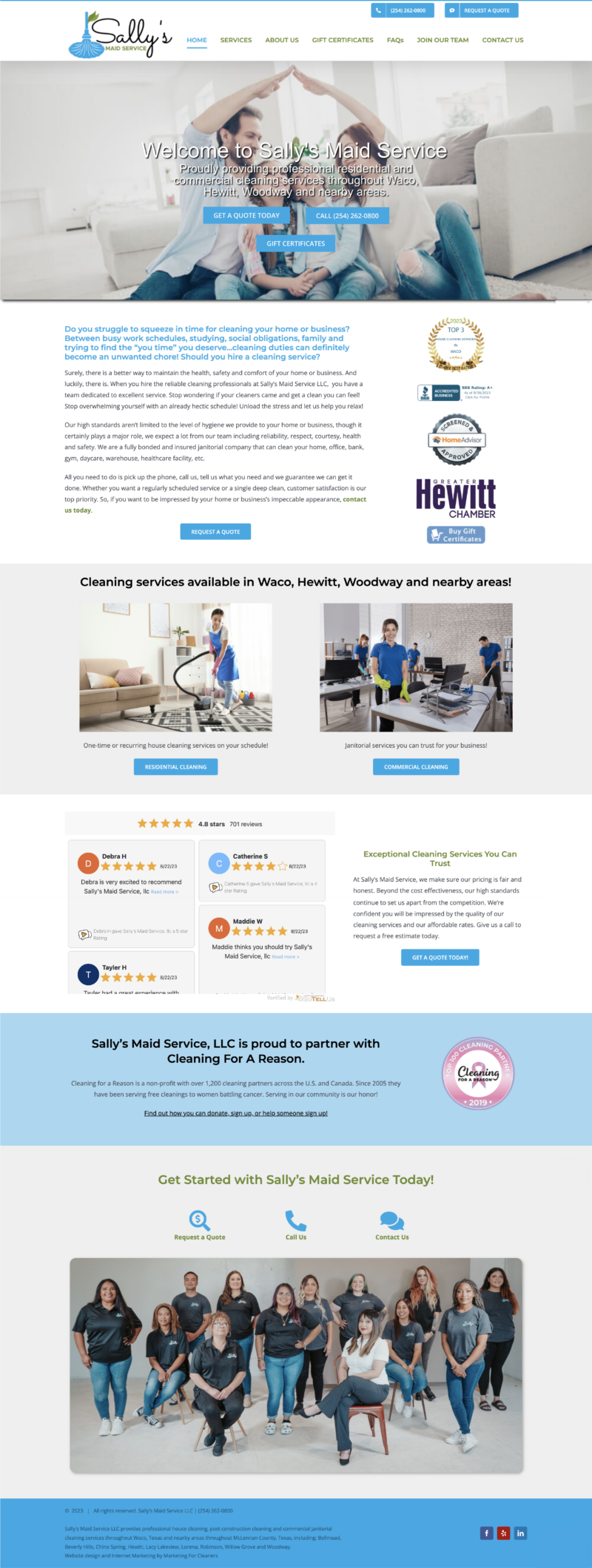 Sally's Maid Service Waco, Texas Marketing For Cleaners Paul Dumas