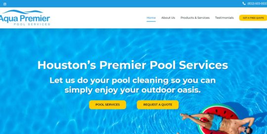 Website Design for Pool Cleaning Services