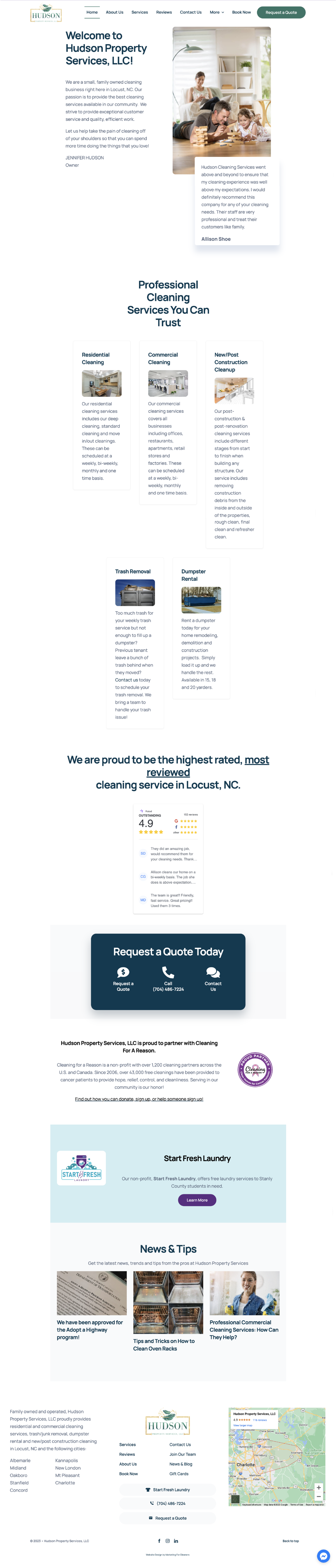 Hudson Property Services Locust, NC Marketing For Cleaners Paul Dumas