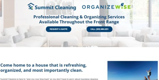 Website design for Summit Cleaning in Arvada, CO